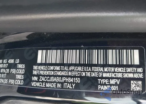 2018 Jeep Renegade Upland Edition 4X4 z USA, uszkodzony, nr VIN ZACCJBAB0JPH84150